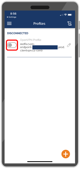 Figure 6: Choose the toggle switch