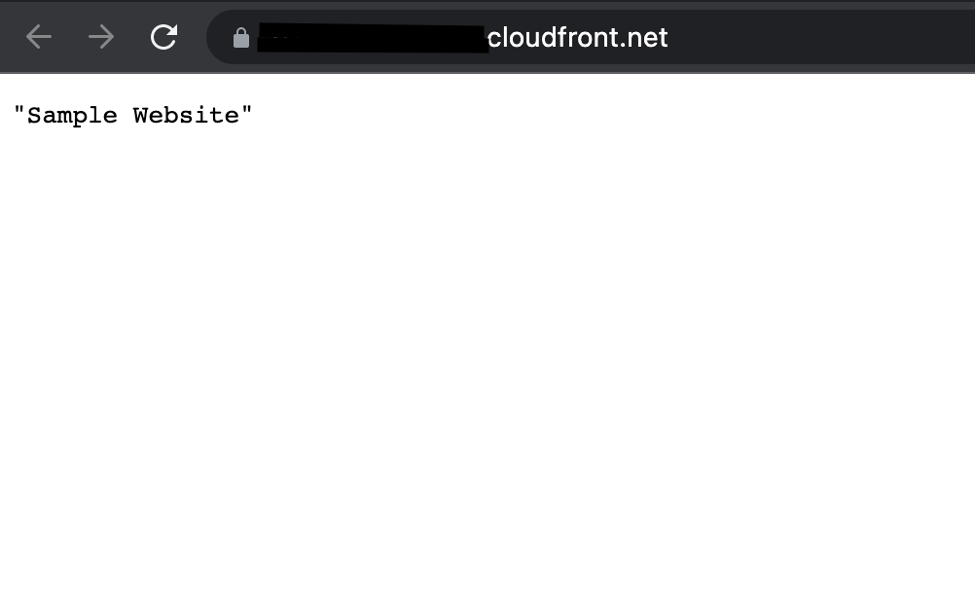 Cloudformation endpoint test page loads successfully