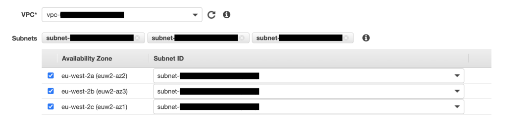 Figure 8: VPC endpoint creation – Subnet selection