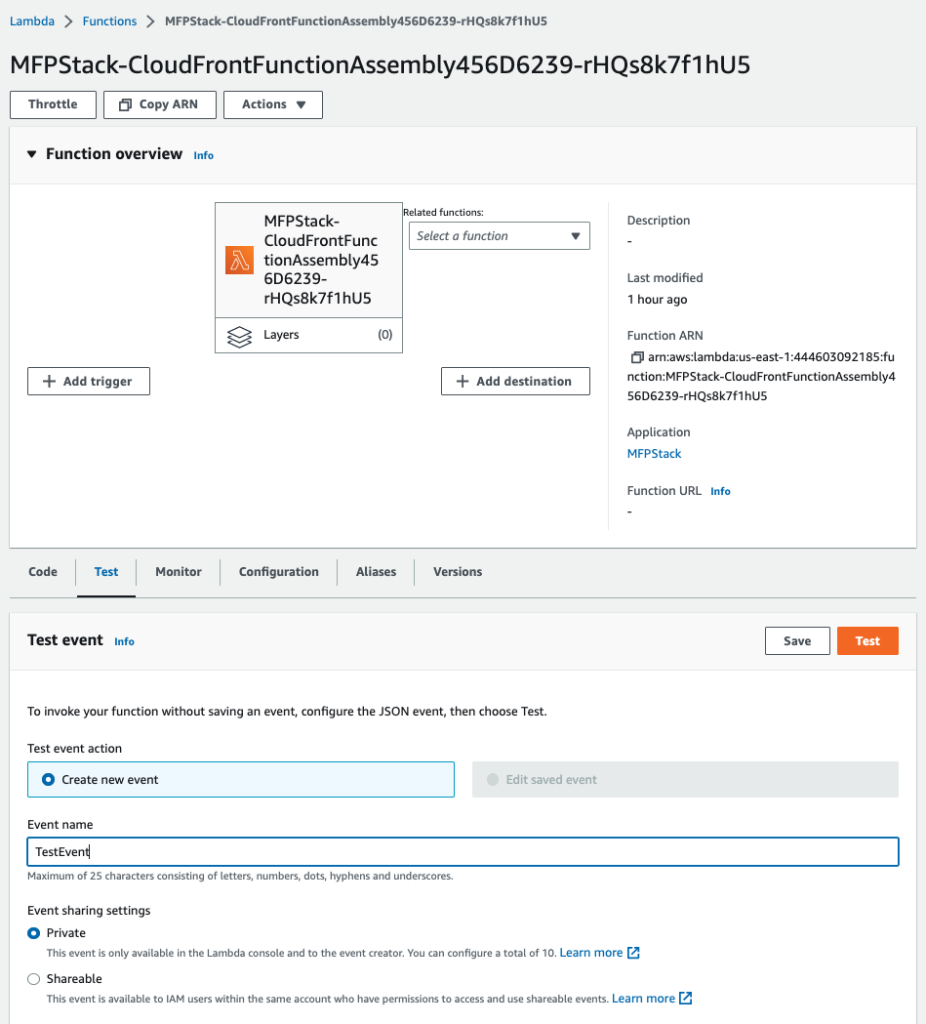 Figure 4 Procedure to chain CloudFront Functions