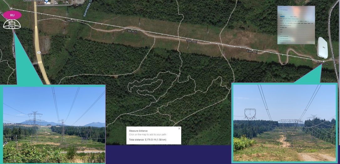 Long range radio unit test that reach almost one mile with a high gain test device