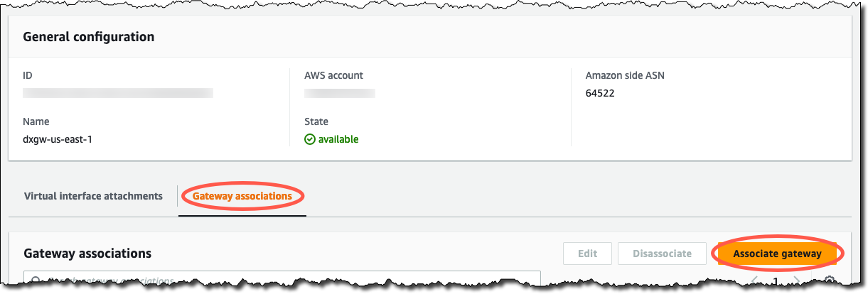 Screenshot showing location of associate gateway button