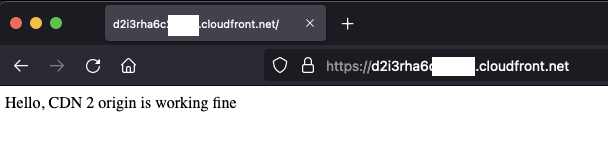 AWS CloudFront staging distribution origin.