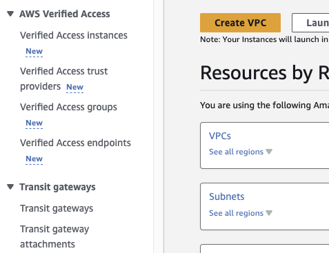 AWS Verified Access. To interact with Policy assistant, select Verified Access instances under AWS Verified Access