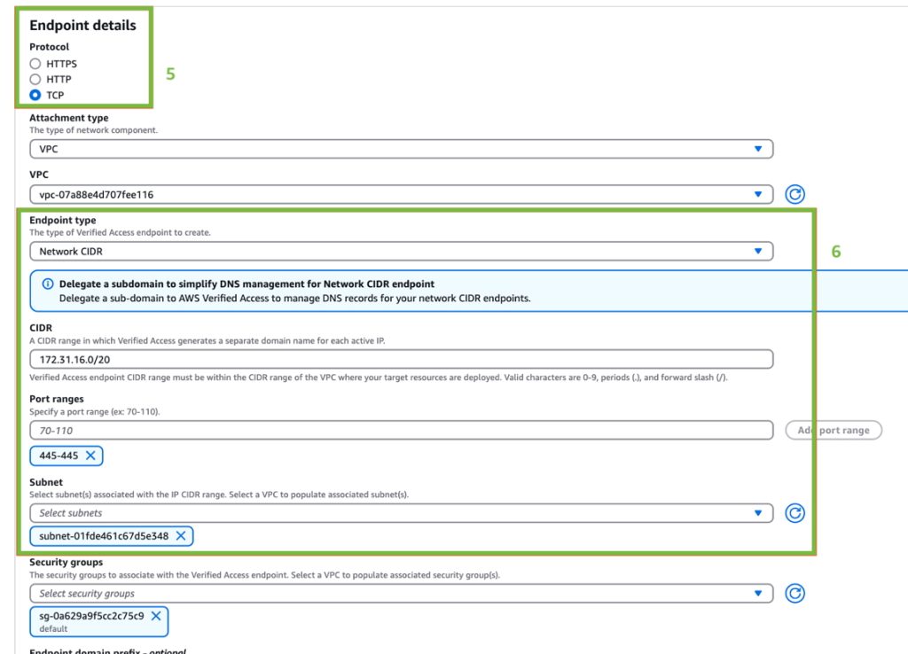 Figure 4: AVA Network CIDR endpoint