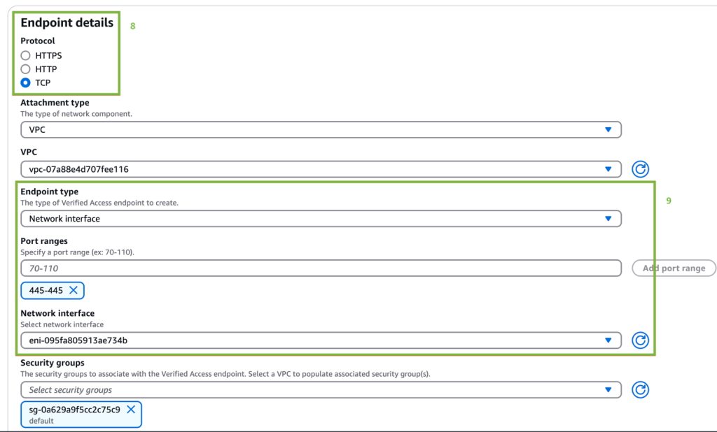 Figure 6: AVA Network interface endpoint