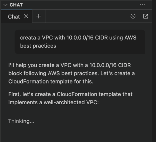 Prompt for CloudFormation Template