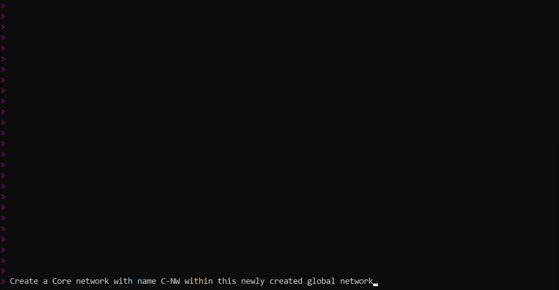 Create AWS Cloud WAN Core Network