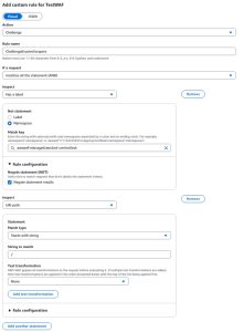 Figure 4: AWS WAF rule to force a challenge for all non-verified bot traffic