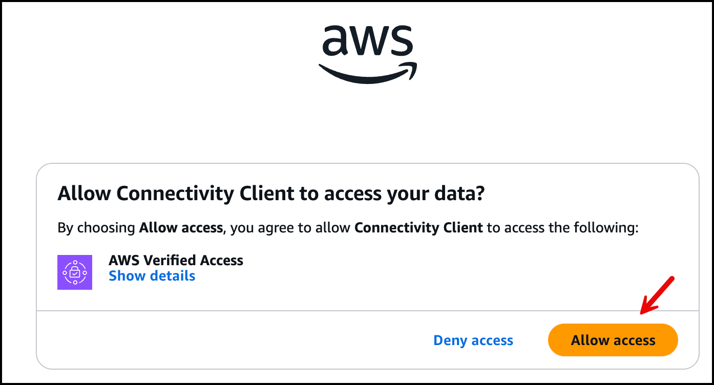 图 11: 允许 Connectivity Client 访问您的数据