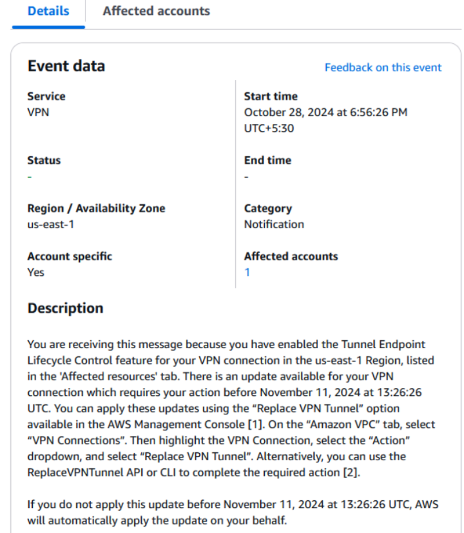 Figure 6: Detailed Notification