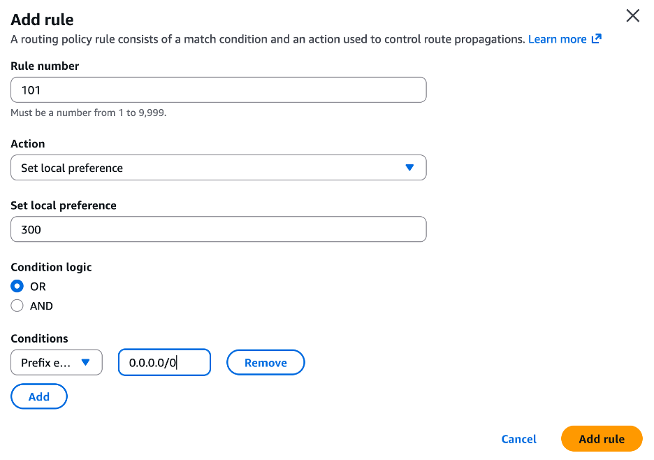 Figure 15: Adjusting local preference