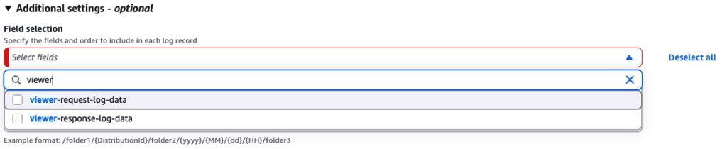 CloudFront Viewer Request Logs Fields