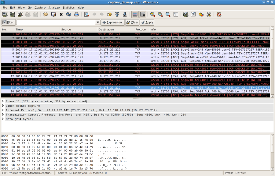 TLS Dump example