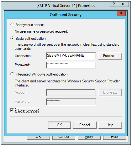 Outbound security configuration