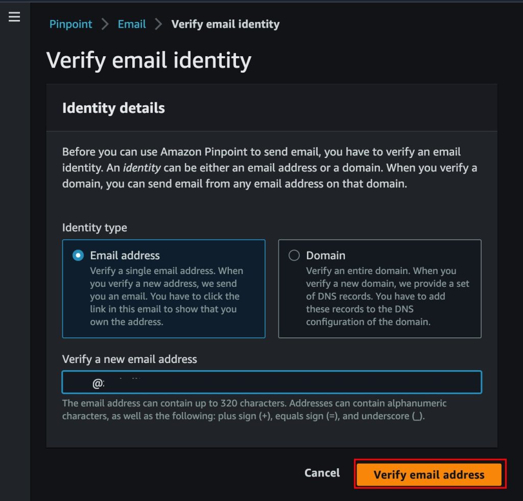 Fig. 4: Email verification options