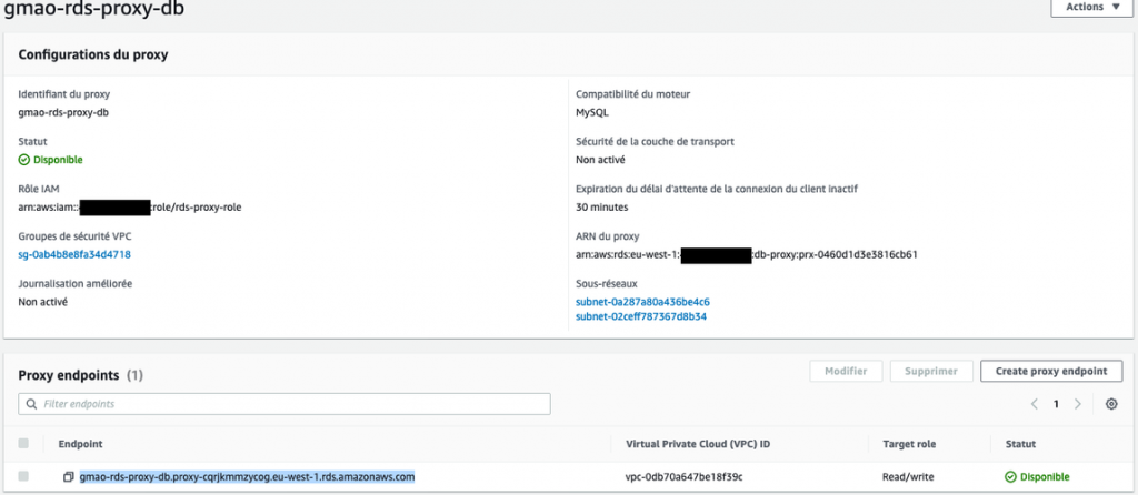 Configuration du proxy