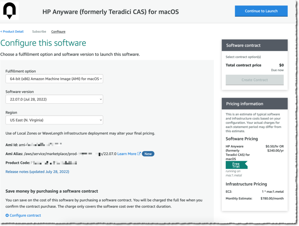 EC2 Mac HP Anyware Marketplace