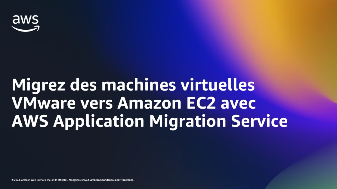 Migrez des machines virtuelles VMware vers Amazon EC2 avec AWS ...