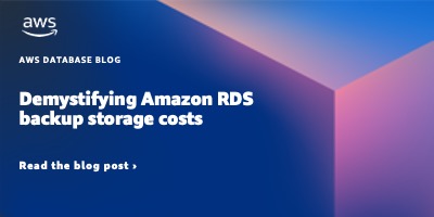 Menghitung biaya penyimpanan backup Amazon RDS