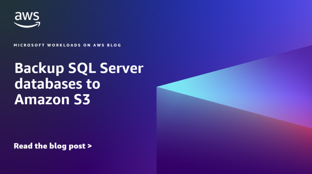 Backup Database SQL Server ke Amazon S3