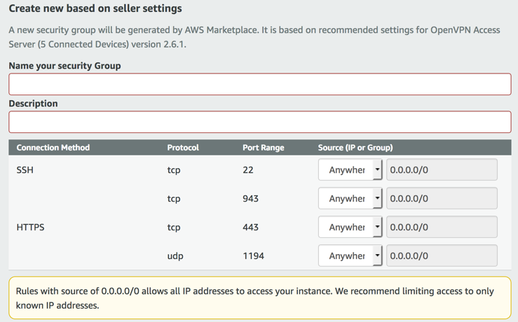 openvpn access server port number not working