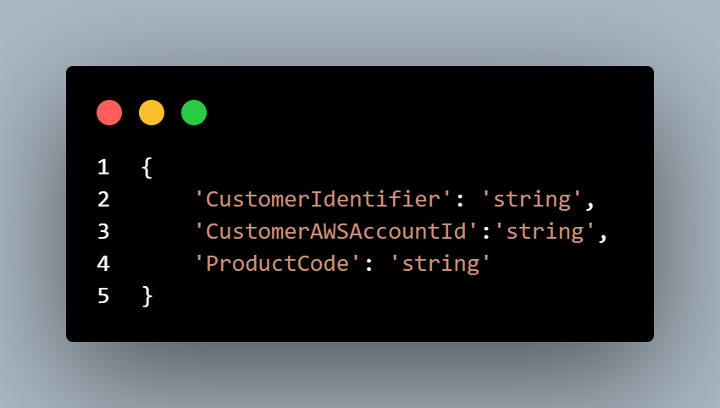 Technical flowchart showing the customer verification process in AWS Marketplace, including HTTP POST request handling, customer resolution, and entitlement checking. The diagram includes database storage and scenario handling for different customer types.