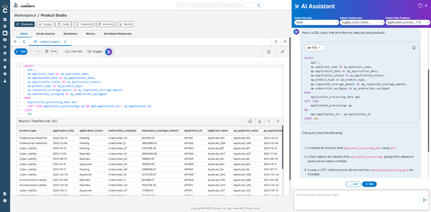 This image depict Concierto AI Assistant
