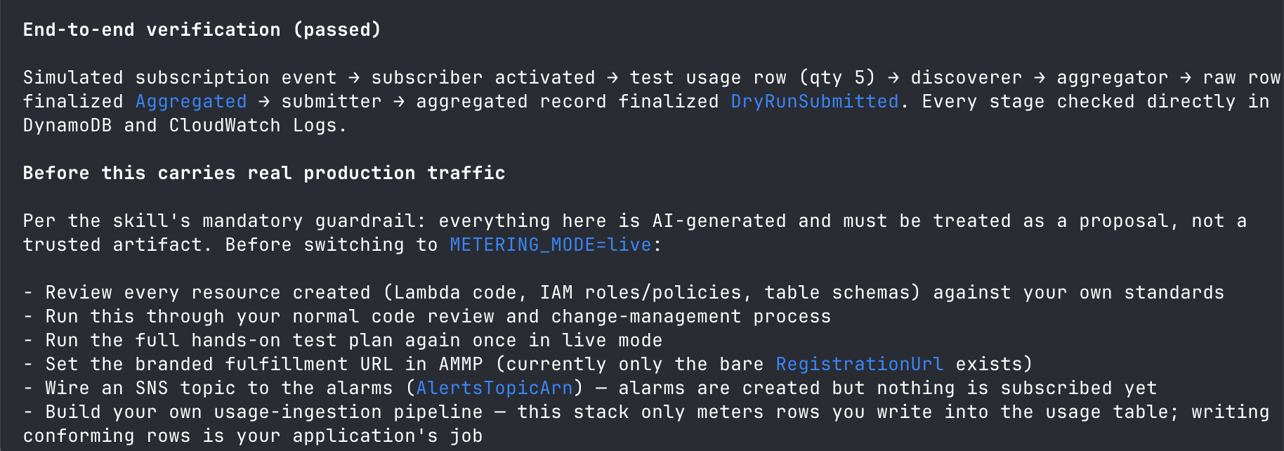 Dry-run mode validation passed