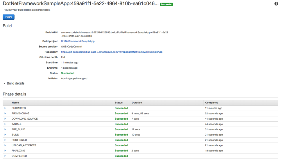 Extending AWS CodeBuild with Custom Build Environments for the .NET