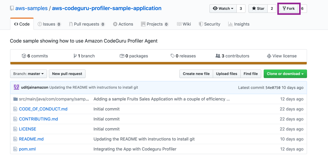 Figure shows how to fork a repository from GitHub