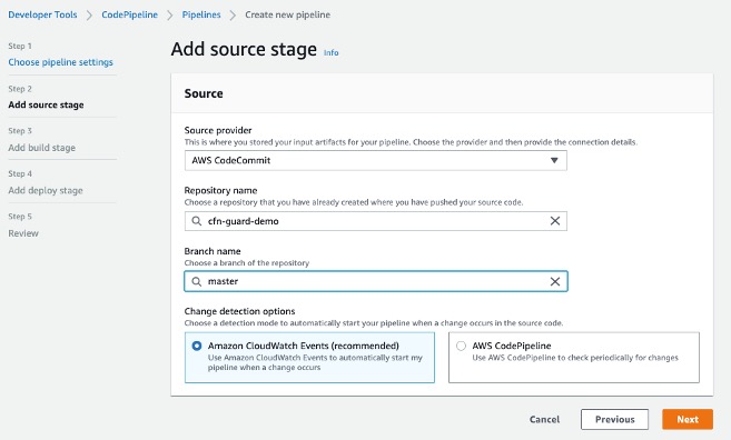 AWS CodePipeline Source