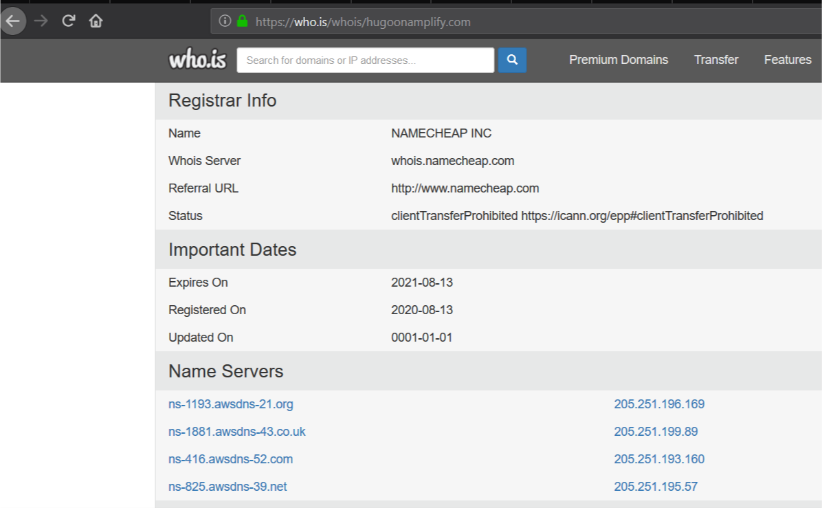 whois lookup