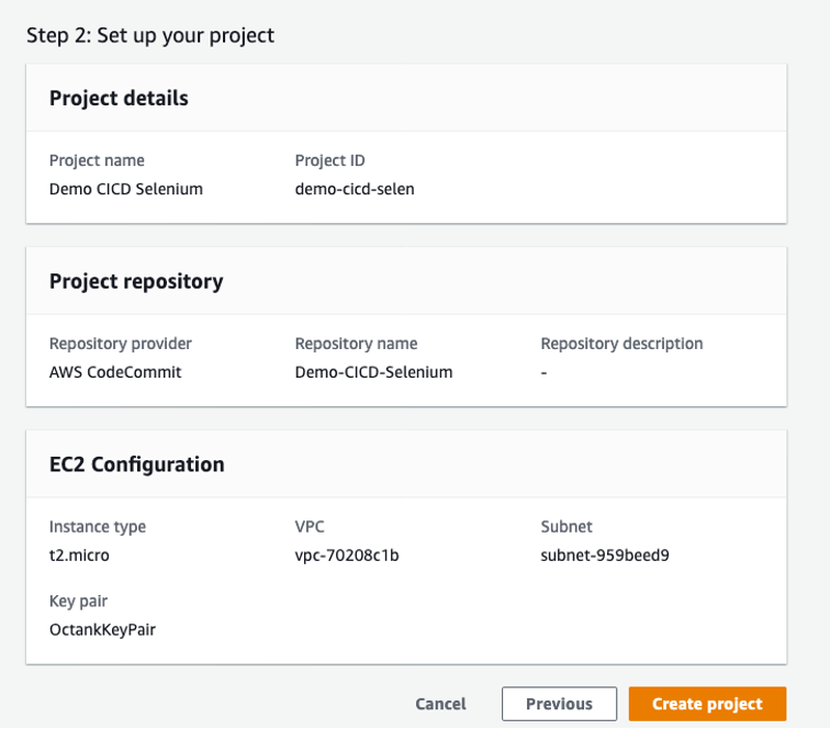  Figure 3: Verify the project configuration