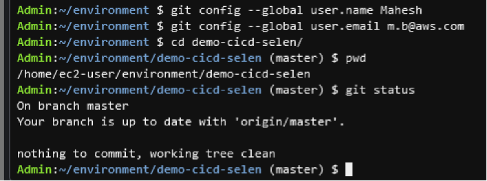 Figure 4: Verify AWS Cloud9 setup