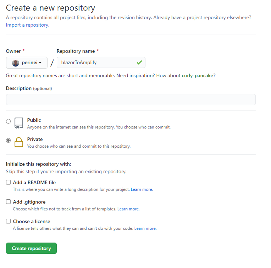 Create repo