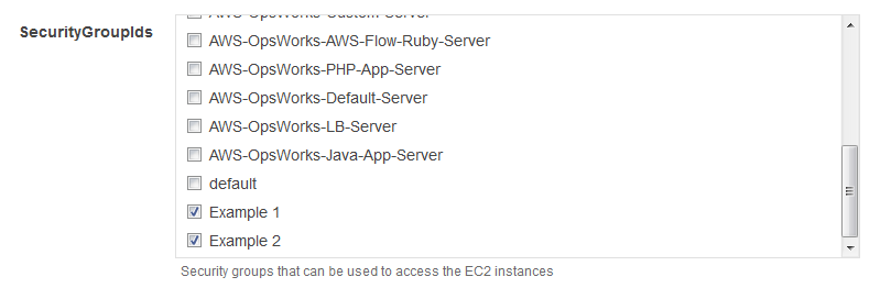 CloudFormation - EC2 Security Group Ids with Parameter Types