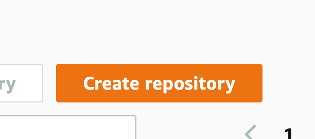 Screenshot: Create repository button