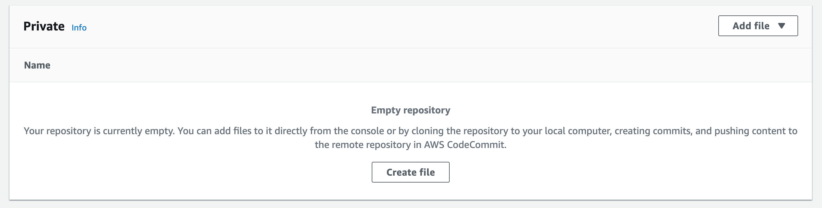 Figure 4. Create file button.