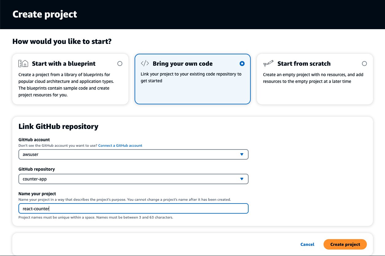 Bring your own code screen showing link GitHub Repository screen