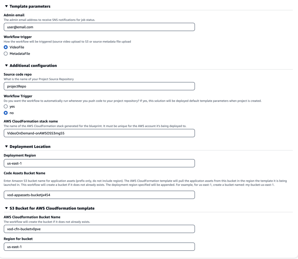 Additional project configurations listed