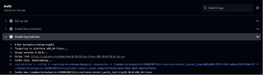 GitHub Action Logs