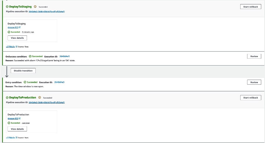 Deployment window allowed by condition rule