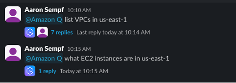 Amazon Q in Slack channel