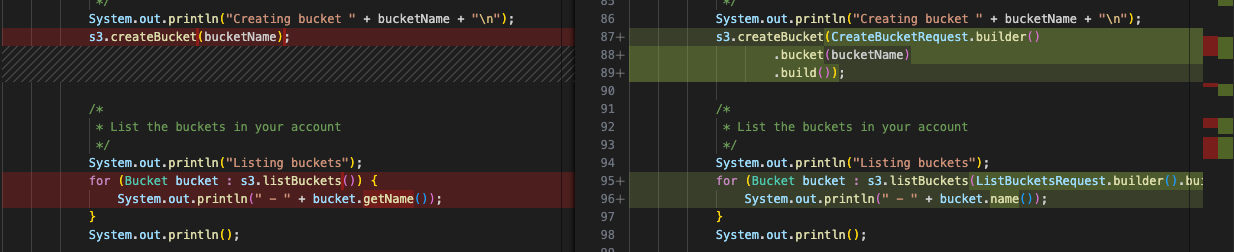 Builder pattern updates