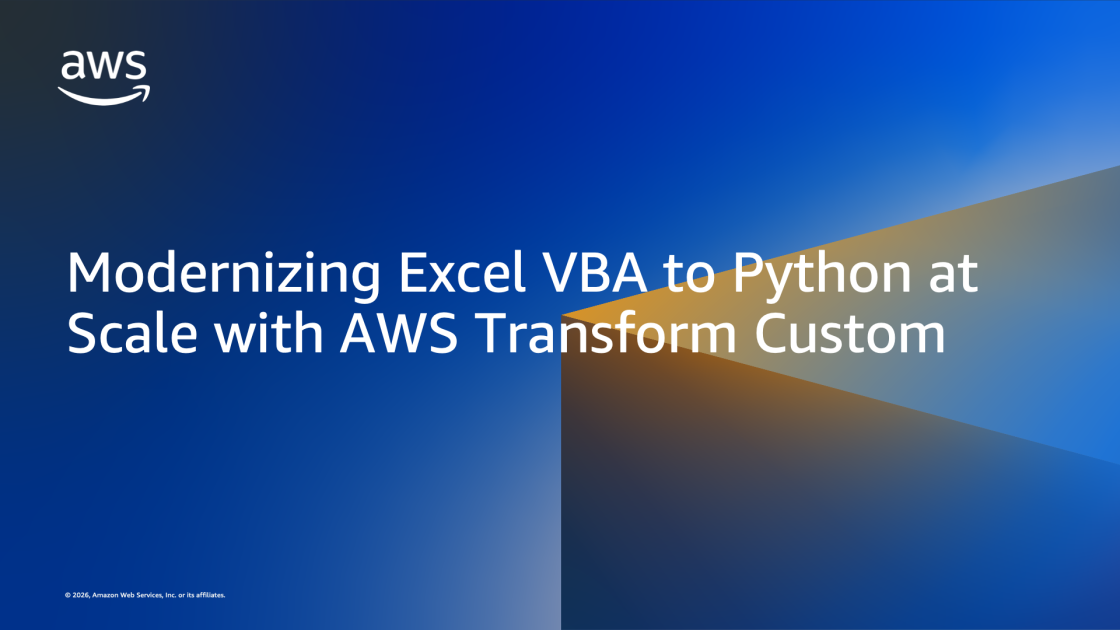 Modernizing Excel VBA to Python at Scale with AWS Transform custom | Amazon Web Services