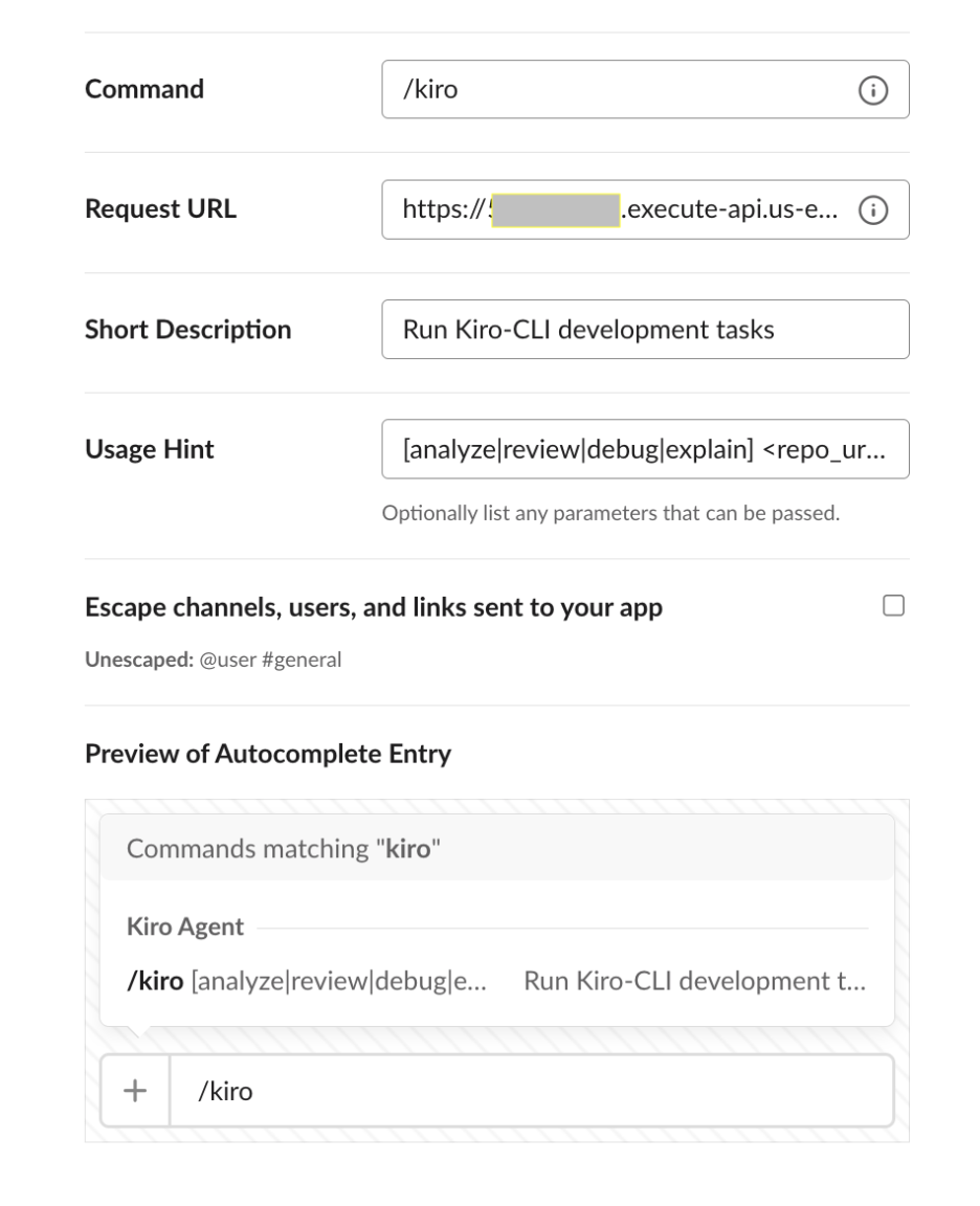 define slack commands