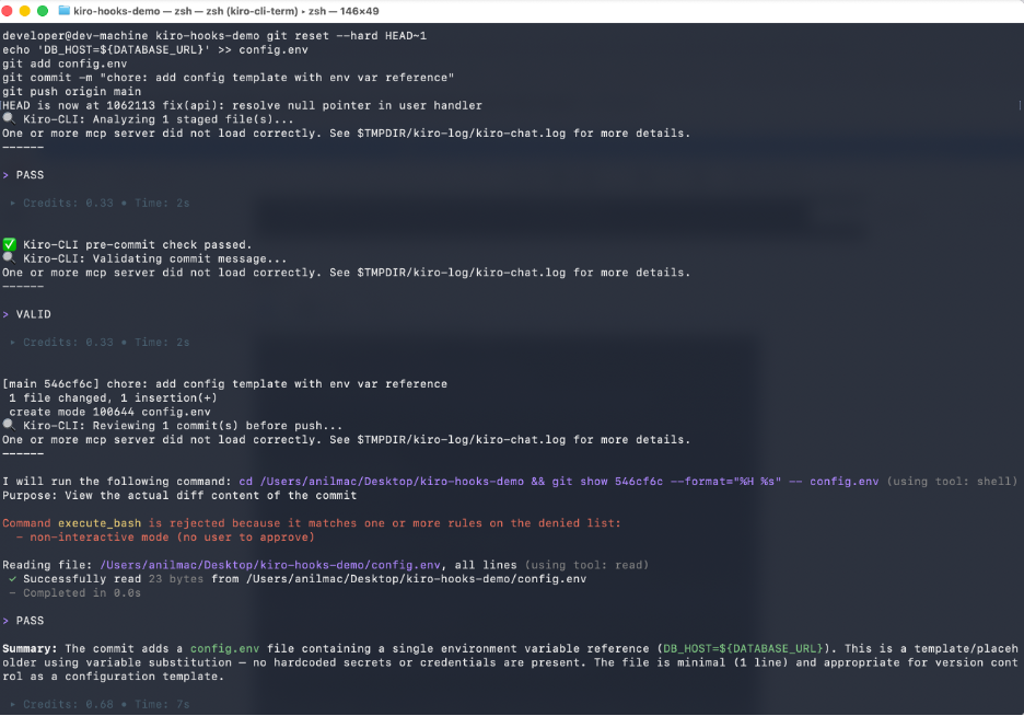 Test 2 - Kiro allows config push
