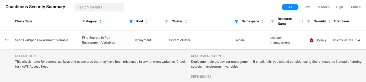 Secrets found in Pod environment variables