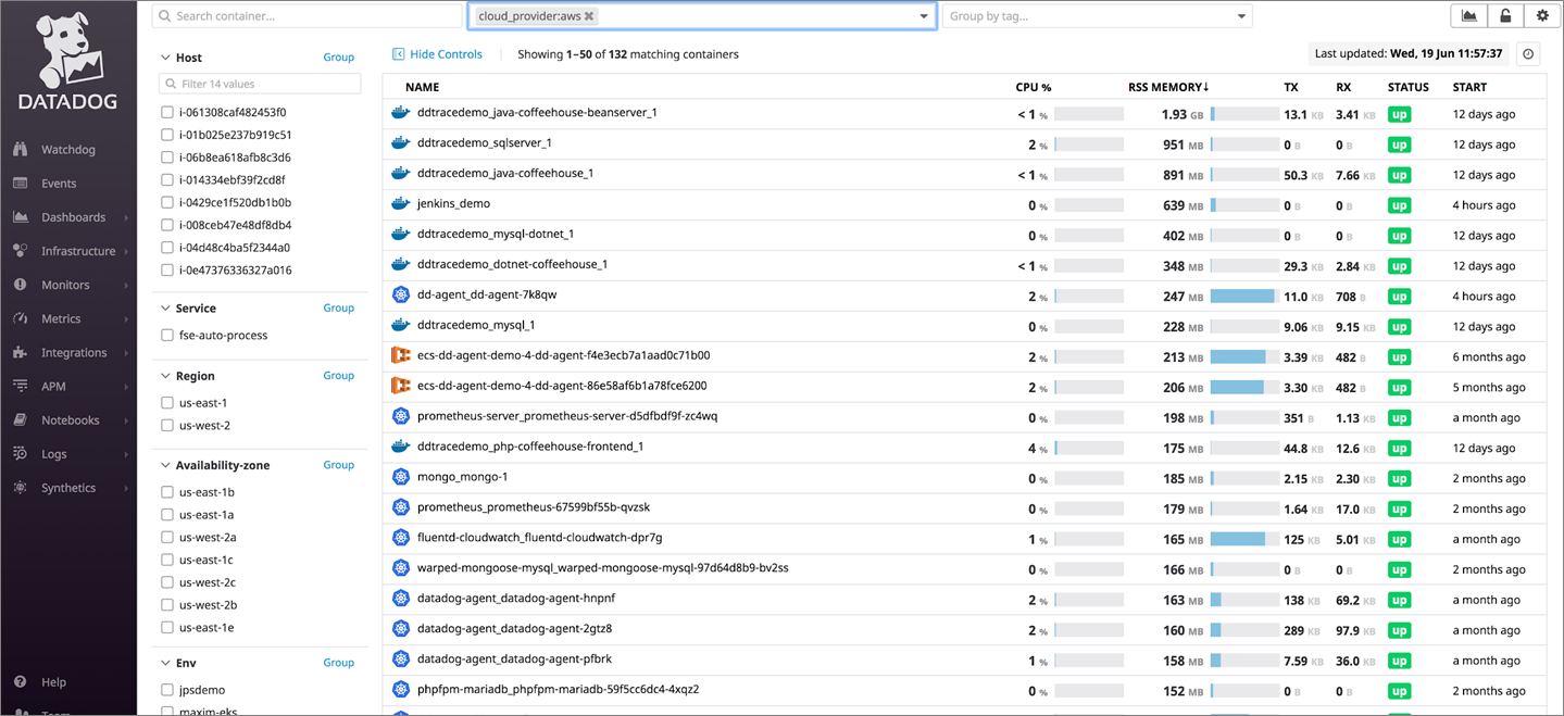 datadog live process monitoring